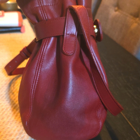 Coach‎ Vintage Soho Pleated Bucket Bag In Rust Color - Picture 5 of 13